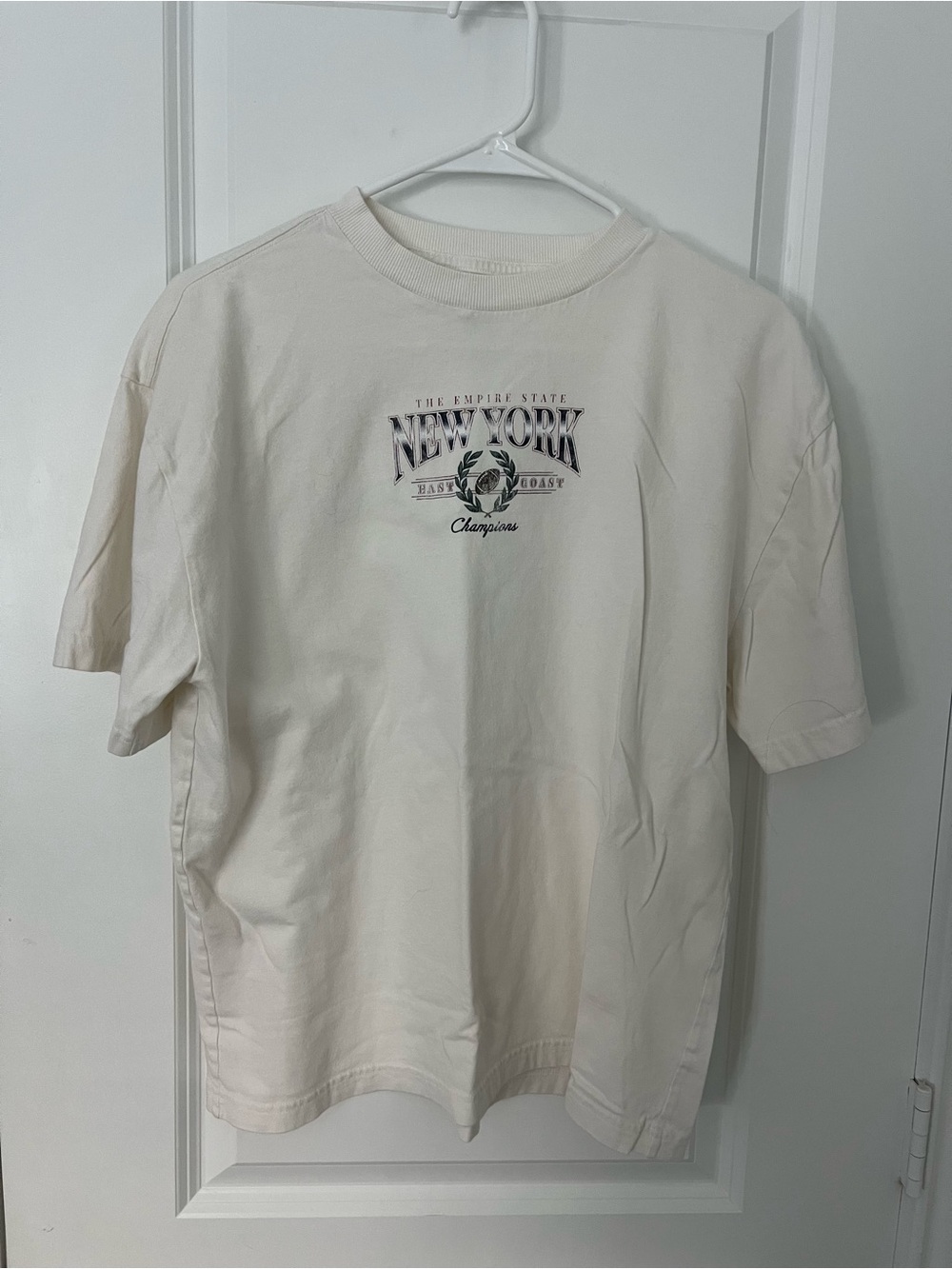 PacSun Cream New York Graphic Short Sleeve Tee